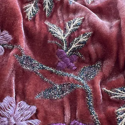 Rust velvet and embroidery primary image
