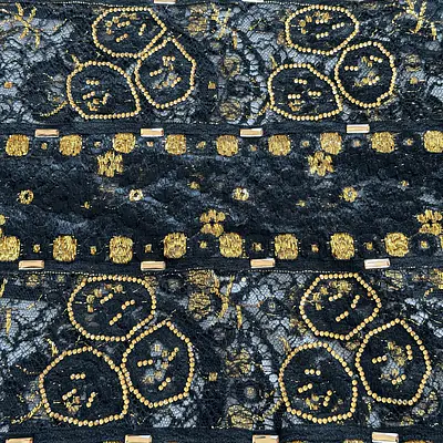 Black and gold chantelle with crystals primary image