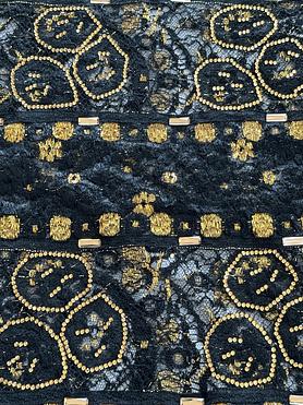 Black and gold chantelle with crystals